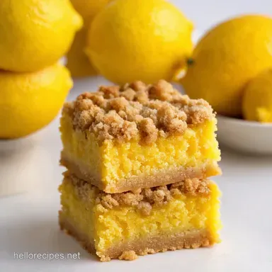 Lemon Sunshine Bars Zesty Crumb Topped Lemon Desserts Recipe Card