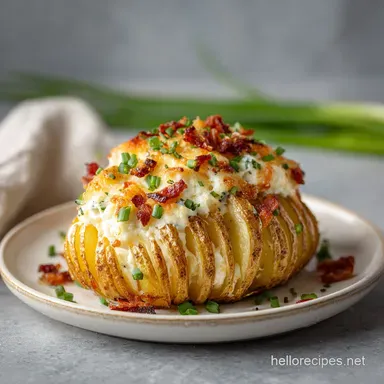 Loaded Hasselback Potato Dip for 8 Servings Recipe Card