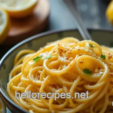 Luscious Lemon Pasta Recipe: A Zesty, Easy Dinner Delight Recipe Card