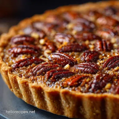 Maple Pecan Pie: Deep-Dish, Flaky Crust Southern Dessert Recipe Card