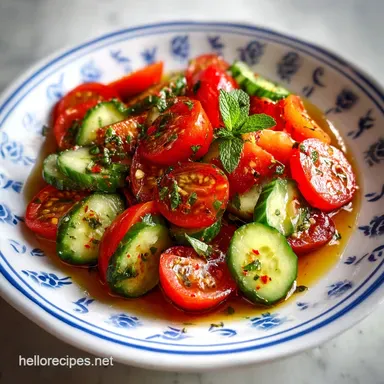 Mediterranean Cucumber Tomato Salad Recipe in 10 Minutes