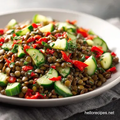Lentil Salad for Meal Prep Recipe Card