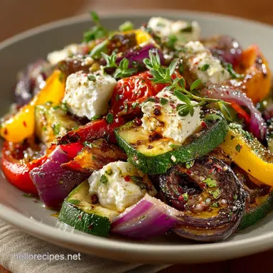 Ultimate Mediterranean Roasted Vegetable Salad with Feta Zesty Vinaigrette