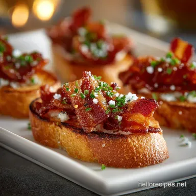 Million Dollar Bacon Crostini The Ultimate Candied Bacon Appetizer Recipe Card