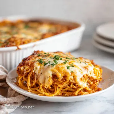 The Best Million Dollar Spaghetti Recipe: A Creamy Baked Pasta Recipe Card