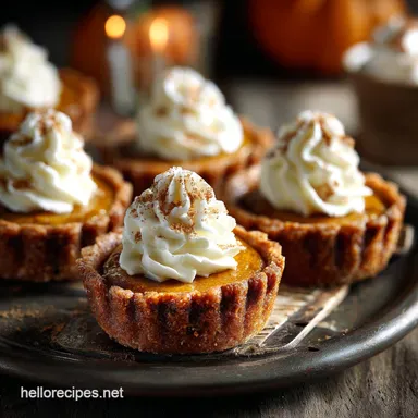 Mini Pumpkin Pies: Creamy, Spiced Muffin Tin Dessert Recipe Recipe Card