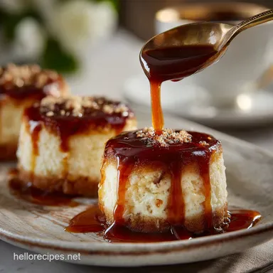 Posh Nosh Foolproof Mini Cheesecakes with Caramel Sauce Recipe Card