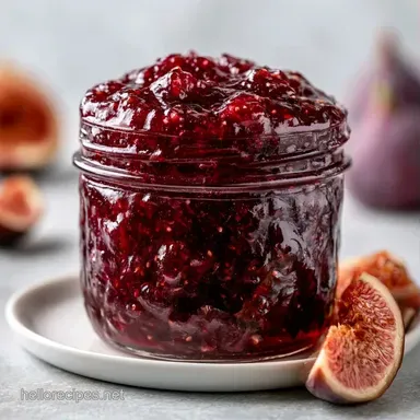 Mission Fig Jam with Balsamic Vinegar Recipe Card
