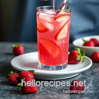 Easy Mixing Sweet Strawberry Soda Delight: A Refreshing Summer Treat Recipe Card