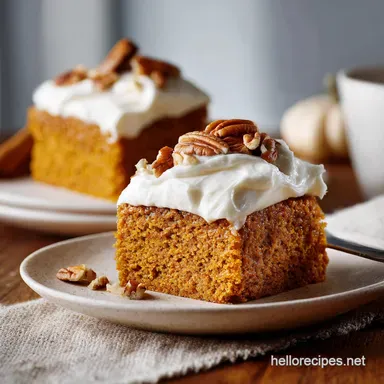 Pumpkin Cake: The Best Moist Sheet Cake with Cream Cheese Frosting Recipe Card