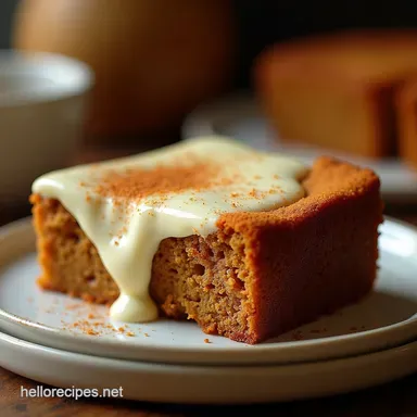 The Best Moist Spice Cake with Cream Cheese Ripple Recipe Card