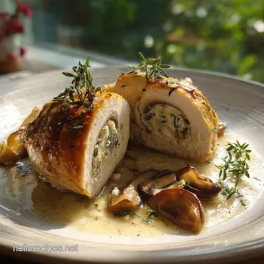 Quick and Easy Mushroom Stuffed Chicken with Garlic
