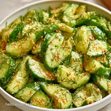 Mustard Seed Dill Pickles in 20 Minutes Recipe Card