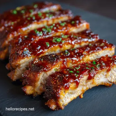Nanas Famous Ribs and BBQ Sauce Recipe FallOffTheBone Recipe Card