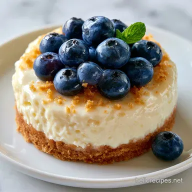Lemon Blueberry Cream Cake for 12 Slices Recipe Card