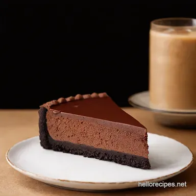 NoBake Espresso Chocolate Cheesecake Dreamy Easy Recipe Card