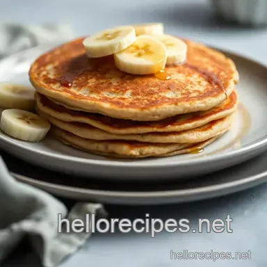 Fluffy Oat Flour Banana Pancakes: A Wholesome Breakfast Treat Recipe Card
