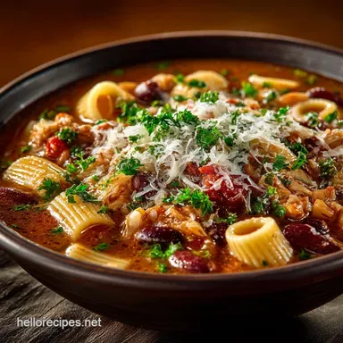 SpotOn Olive Garden Pasta e Fagioli Soup Recipe Recipe Card