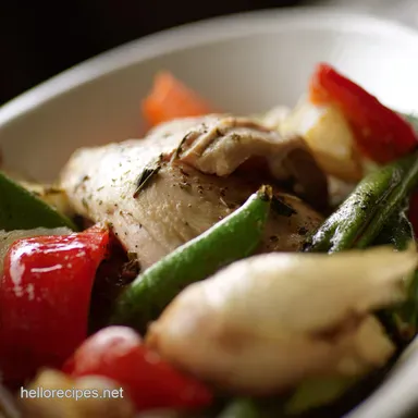 OnePan Chicken Veggies Easy Meal Ideas for Dinner Recipe Card