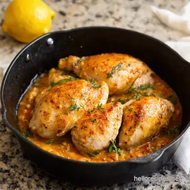 Quick Easy Meals OnePan Lemon Herb Chicken Sorted Recipe Card