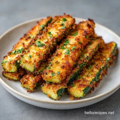 Oven Baked Zucchini Parmesan: Crispy Recipe Card