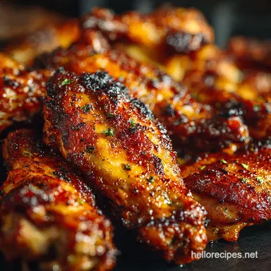 Extra Crispy Baked Chicken Wings Recipe OvenBaked Glory Recipe Card