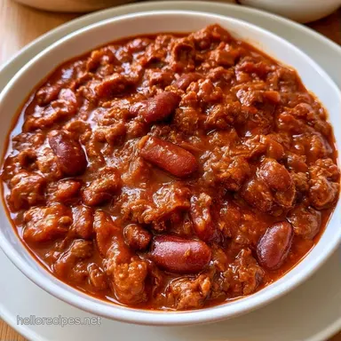 Pantry Chili in 45 Minutes Recipe Card