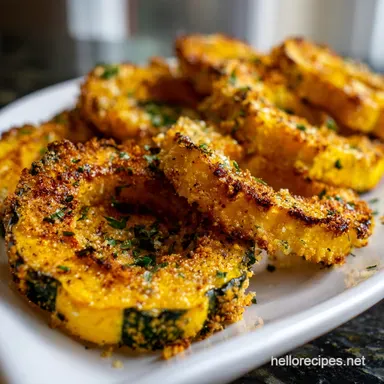 Parmesan Herb Roasted Acorn Squash for 4 Recipe Card