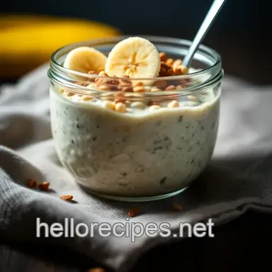 Peanut Butter Banana Overnight Oats: Elvis Approved! Recipe Card