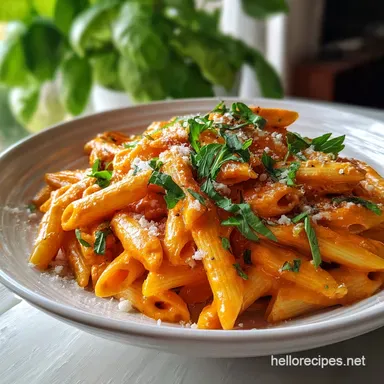 Penne alla Vodka Ready in 30 Min Recipe Card