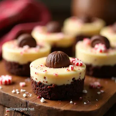 Peppermint Patty Mini Cheesecakes Festive Holiday Bites Recipe Card