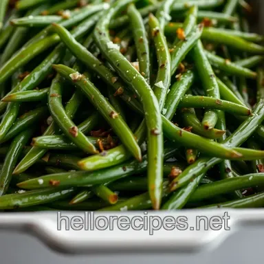 Easy Oven Roasting Green Beans: My Family's Favorite Recipe Recipe Card