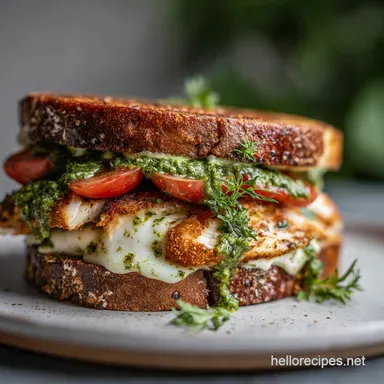 Pesto Chicken Sandwich on Sourdough in 25 Minutes