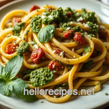 Pesto Pasta Recipe: Quick, Easy & Oh-So-Delicious! Recipe Card