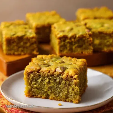 Decadent Pistachio Kunafa Brownies for Fall A Tasty Baking Twist Recipe Card