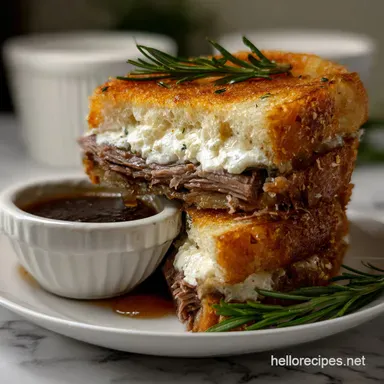 Leftover Prime Rib Recipes: Gourmet French Dip Melt
