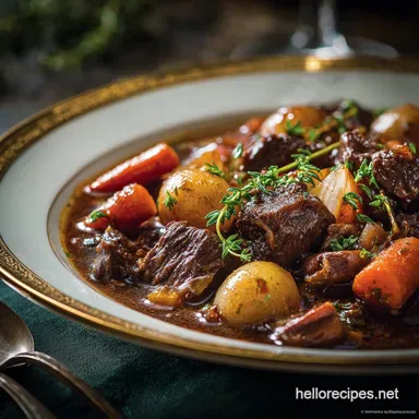 Beef Bourguignon Deep Rich Classic French Stew Recipe Recipe Card