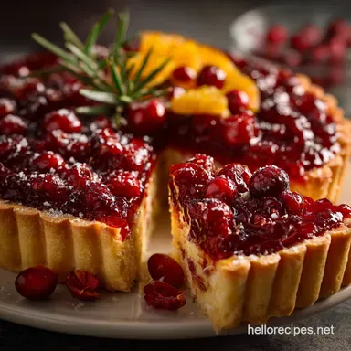 Buttery Shortbread Cranberry Orange Tart An Elegant Holiday Dessert