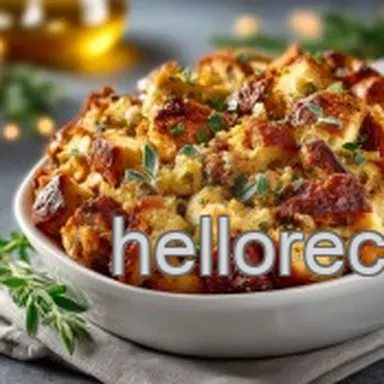 Foolproof Classic Thanksgiving Stuffing Recipe with Sage Thyme Recipe Card