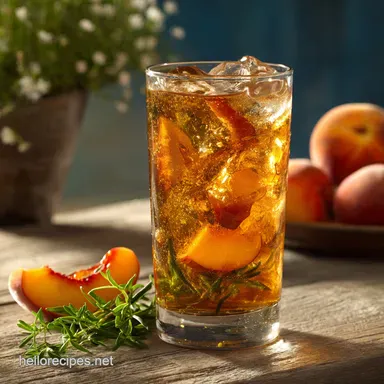 Peach Iced Tea: Restaurant-Quality Recipe with Homemade Syrup Recipe Card