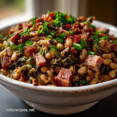 New Years Recipes for Luck: Smoky Hoppin John Recipe Card
