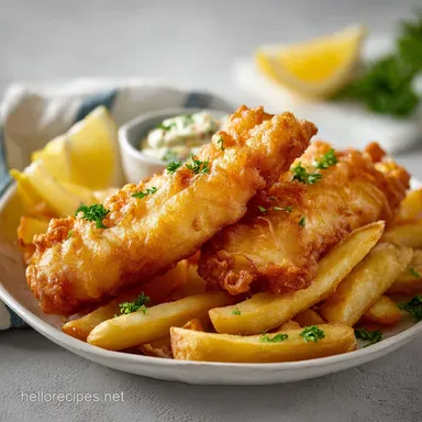 Fish and Chips: Crispy Beer-Battered Perfection Recipe Card