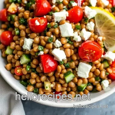 Easy & Zesty Quick Lemony Lentil Salad with Feta Flavor: My Go-To Recipe Recipe Card