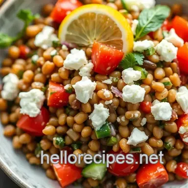 Easy &amp Zesty Quick Lemony Lentil Salad with Feta Flavor: My Go-To Recipe