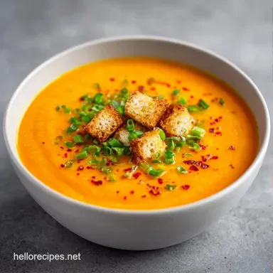 Quick Oven Roasted Veggie Soup for 4 Recipe Card