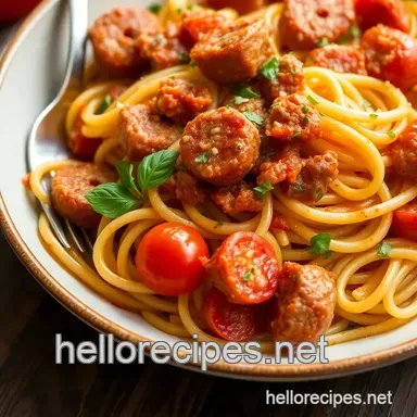 Easy & Flavorful Quick Sausage Pasta with Fresh Tomatoes: A 30-Minute Meal Recipe Card