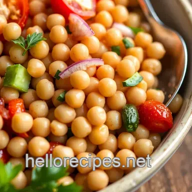 Easy & Zesty Quick Spiced Fresh Garbanzo Bean Salad: Packed with Flavor! Recipe Card