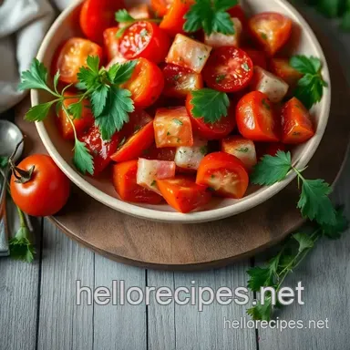 Easy Vibrant Quick Tomato Salad with Fresh Herbs: 10-Minute Delight! Recipe Card