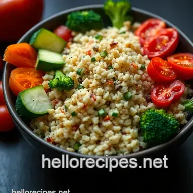 Easy & Wholesome Healthy Lunch Ideas: Quinoa & Roasted Vegetable Buddha Bowl Recipe Card