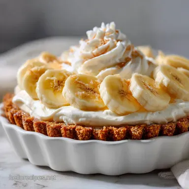 Raw Vegan Banana Cream Pie No Bake Recipe Card
